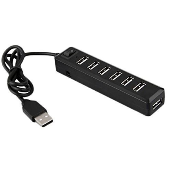 7-porttinen USB-keskitin, nopea laajennus PS3:lle, Xboxille, Wiille, PC:lle, MAC:lle, kannettavalle tietokoneelle, NoteBookille, Mac Bookille, NetBookille, tabletille, Tabille