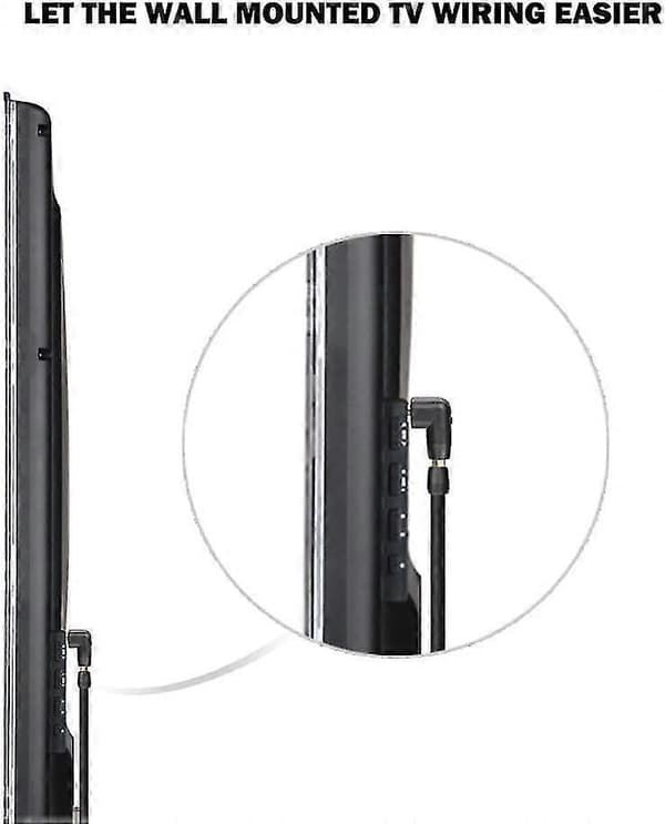 HDMI-sovitin 90 astetta ja 270 astetta kulmassa oleva HDMI-liitin Suorakulmainen uros-naaras 4k 3d 2 kpl