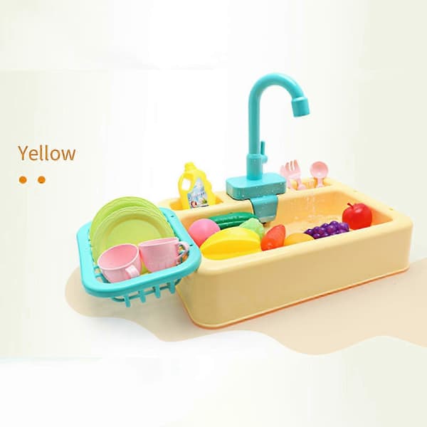 Analog Elektrisk Diskho Barn Rollspel Kök Set Leksaker Barnleksak Låtsaslek tillbehör yellow
