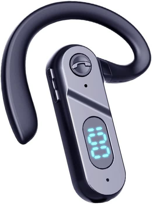 Bluetooth-headset, knogleledningshovedtelefoner, trådløse Bluetooth-hovedtelefoner med mikrofon, on-ear-headset (sort)