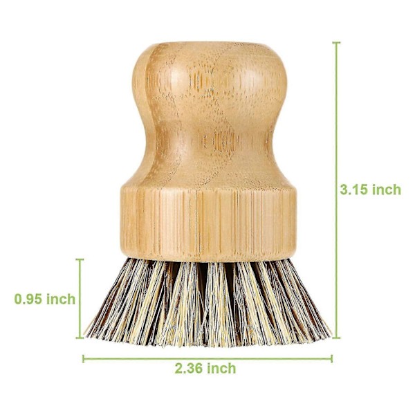 20 st Bambu Diskborste, Kokosborst Grytborstar, 2 Färger