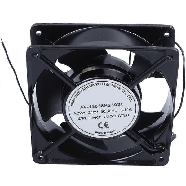 AC 220V-240V 0.14A Børsteløs Køleventilator 120mm X 120mm X38mm.