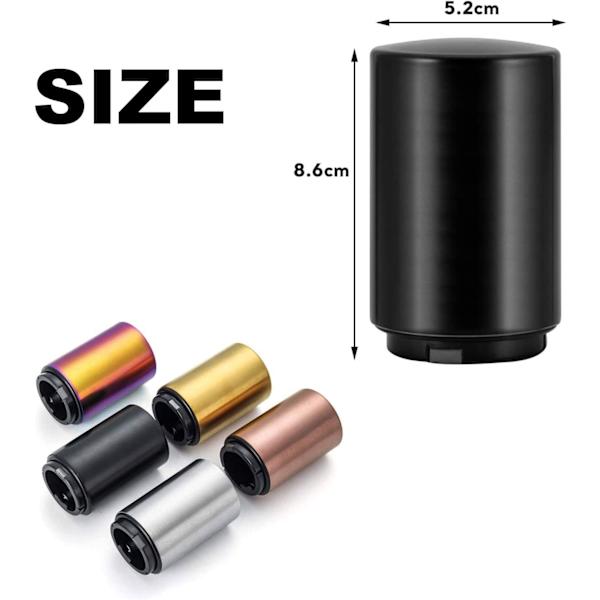 Tryk ned flaskeåbner, magnetiske køkken gadgets (sort)