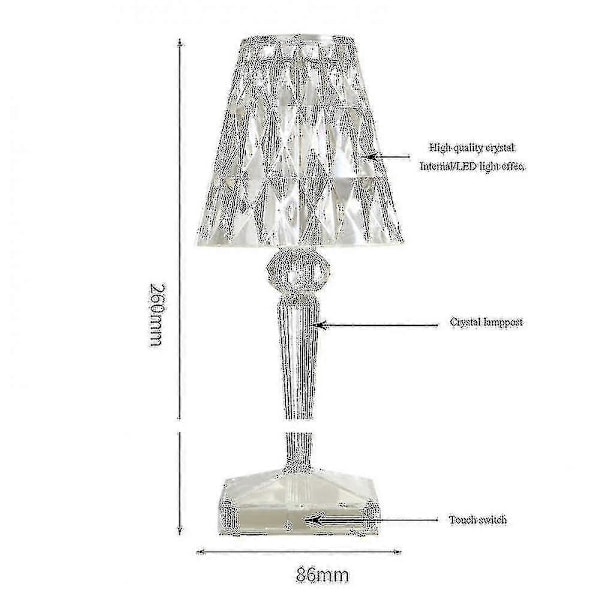 Italiensk Design Kartell Akryl Natlys Bordlampe