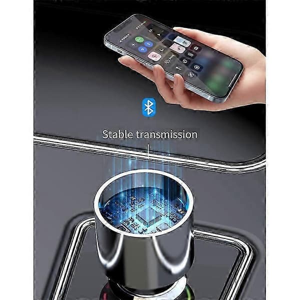 Auton Bluetooth 5.3 MP3-soitin audiolähetin auton pikalaturi monitoimitilayhteys autoadapteri