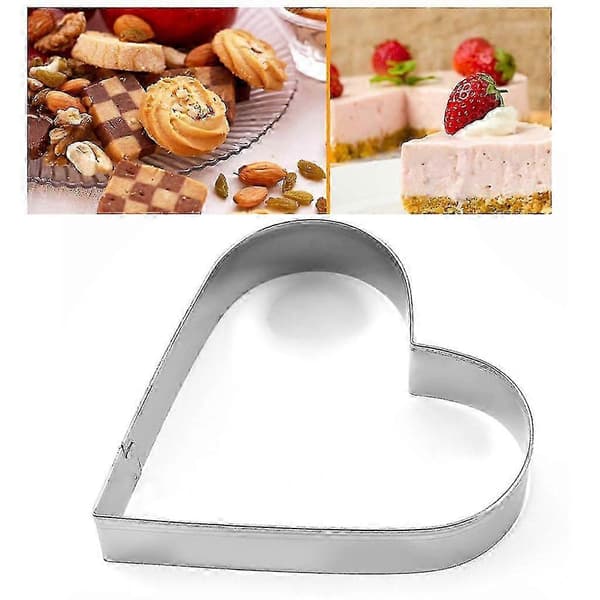 5 stk/10 stk Hjerteformede kakeformer Sett Søt Baking Rustfritt Stål Former Kutter For Matlaging Baking Sukkerpasta Og Kake Making Kjøkken Bar Gadget