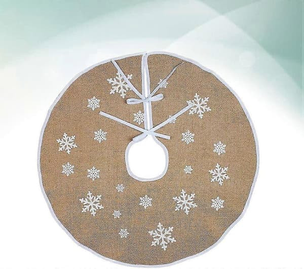 Jule jute træfod Juletræs layout forklæde Juletræsfod Julepynt til hjemmet Juledekoration