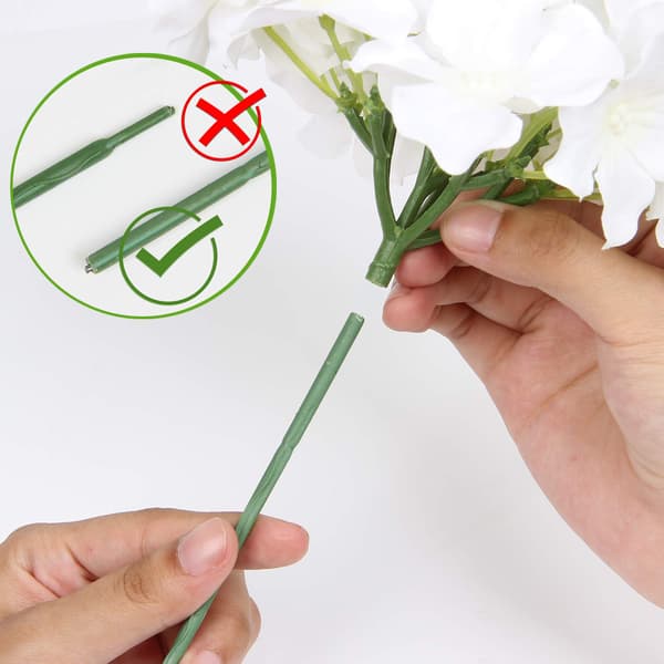 Kunstige julestjerneblomster med stilke 10 stk. (rød) red