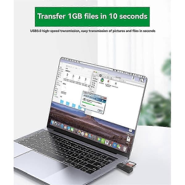 2 i 1 USB 3.0 Kortlæser TF/SD Kortlæser Høj Hastighed Dataoverførsel Smart Kortlæser til PC Laptop