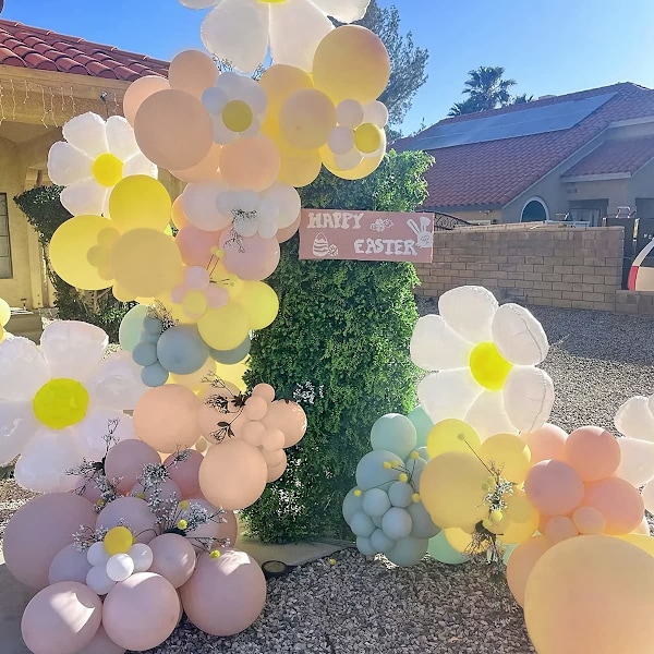141stk Pastell Ballongbue Sett Macaron Dasiy Ballong Girlander Sett