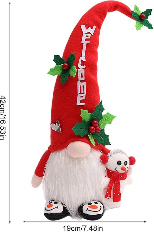 Julepynt Nisser Julepynt - Håndlavet Jule Nisse Tomte Med Lys