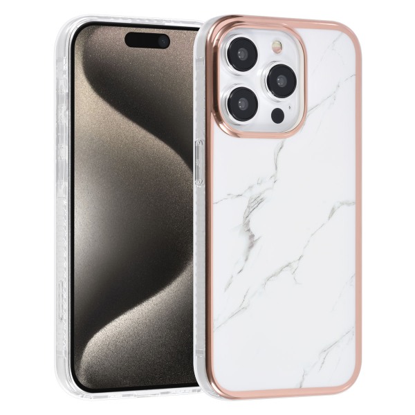 iPhone 15 pro marmorskal vit design