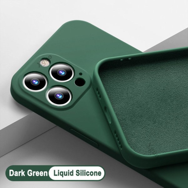 iPhone 13 Matte Silicone Case grön