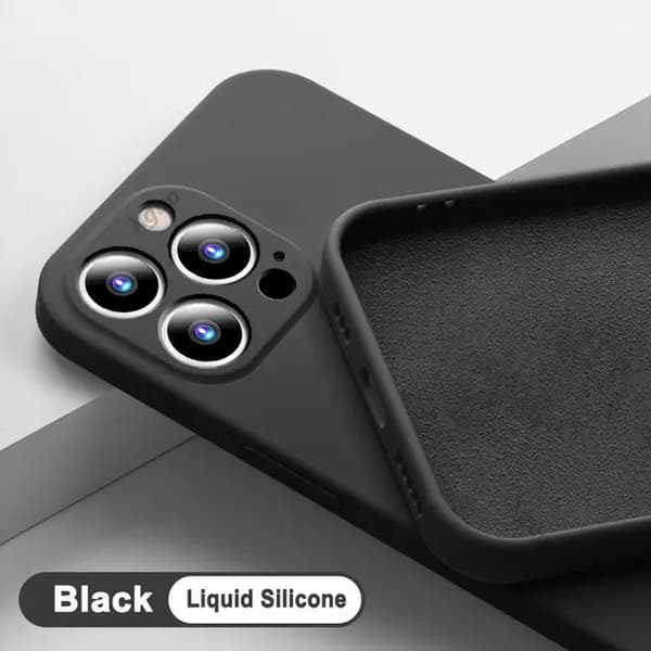 iPhone 12Matte Silicone Case svart