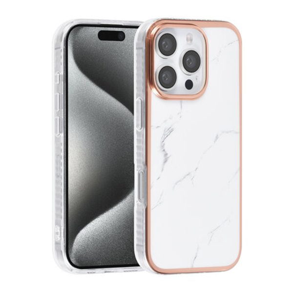 iPhone 16 Pro marmorskal vit vit