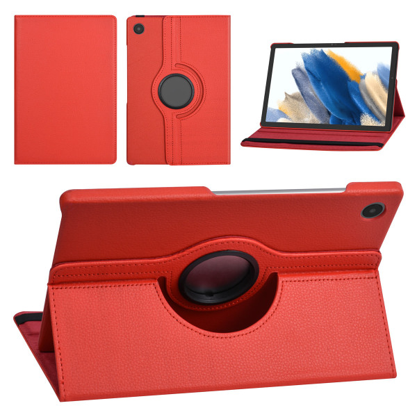 Samsung Galaxy Tab A8 roterande fodral röd