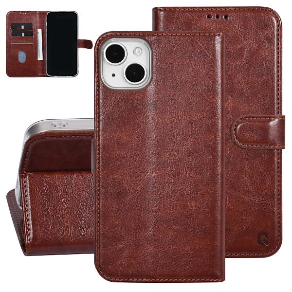 iPhone 15 Plus 3-korts fodral brun