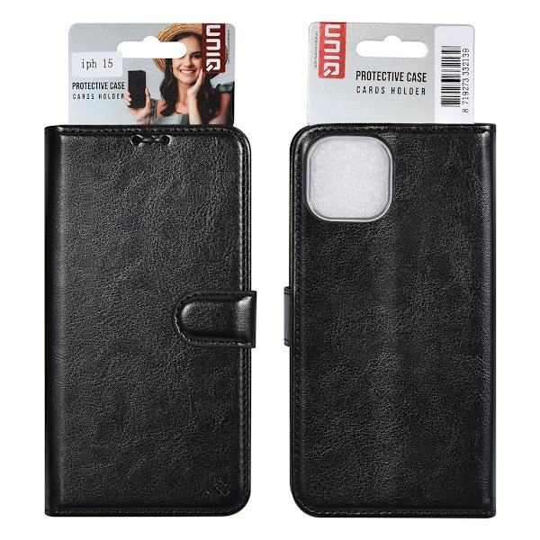 iPhone 15 3-korts fodral svart