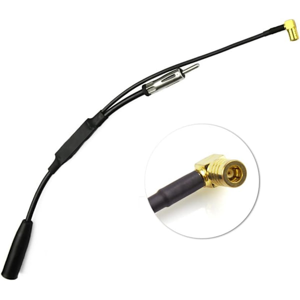 Antennesplitter Bilsplitter SMB-adapter DIN-plugg Bilantenn Bilradio DAB-antenn for bilradio