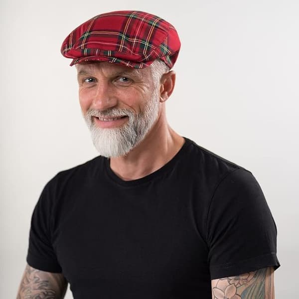 Rutiga Flat Cap för Dam/Herr - vintermössa med skärm, foder Vinter Sommar-Vinter