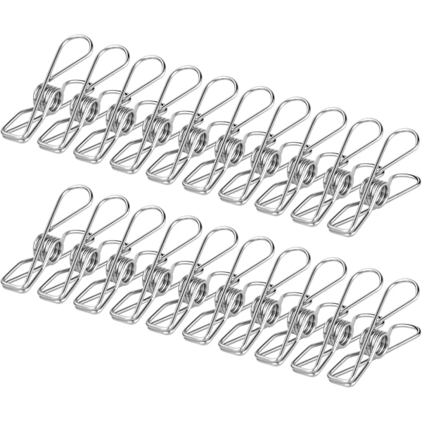 Stainless steel clothespins, 20 pieces stainless steel clothesline, for socks