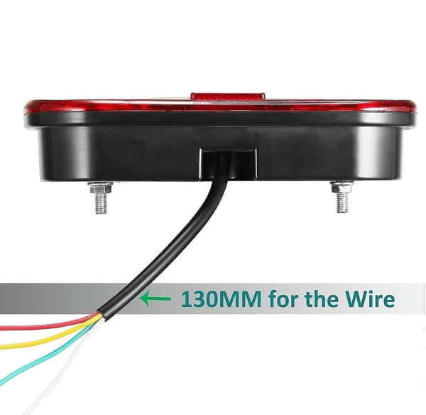 12V LED Tilhengerlys, 2 stk. Vanntett LED Tilhenger Baklys