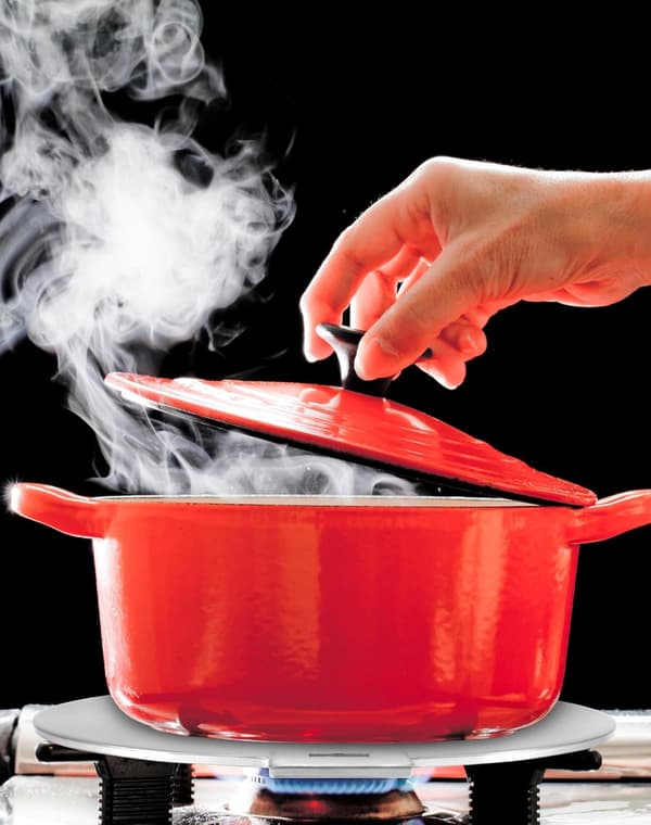 Induktionskogepladeadapter, varmefordelingsplade, rustfrit stål, 20 cm, til induktionskogeplade, gaskomfur