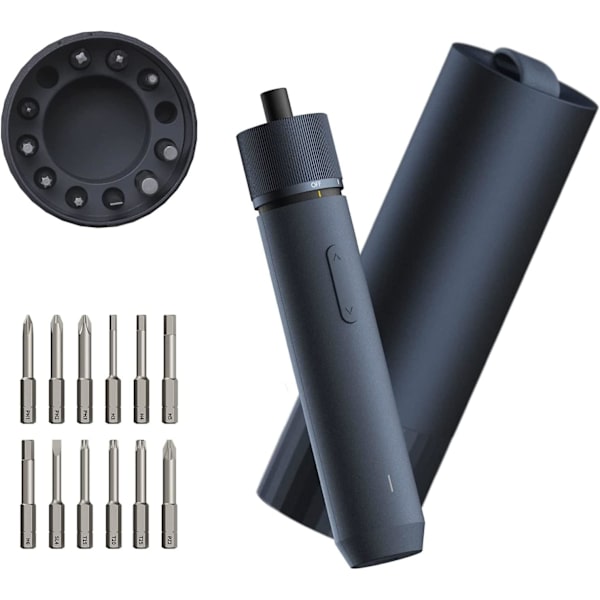 3,6V Sladdlös Skruvdragare, 4N.m Elektrisk Skruvdragare, 12 S2 Stålbitar, Skuggfritt LED-Ljus, 3 Vridmomentinställningar, 1500 mAh Batteri