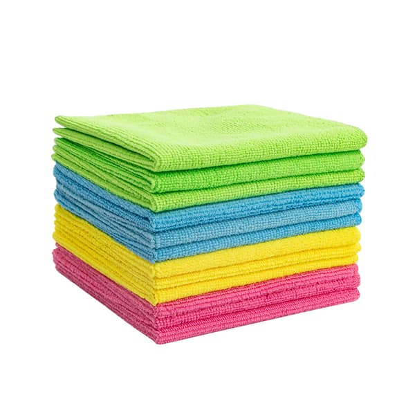 Sæt med 7 mikrofiberklude, bløde, superabsorberende og fnugfri Sky blue