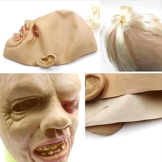 En luksusversion af en sjov maske, ideel til 80'er Halloween-kostumer, den perfekte ledsager til Halloween.
