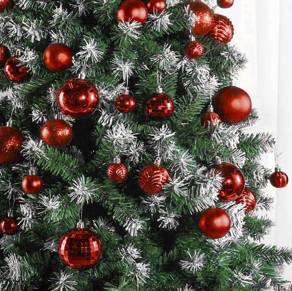 36 stk. brudsikre julekuglepynt Perfekte glitterkugler, juletræskugler julepynt