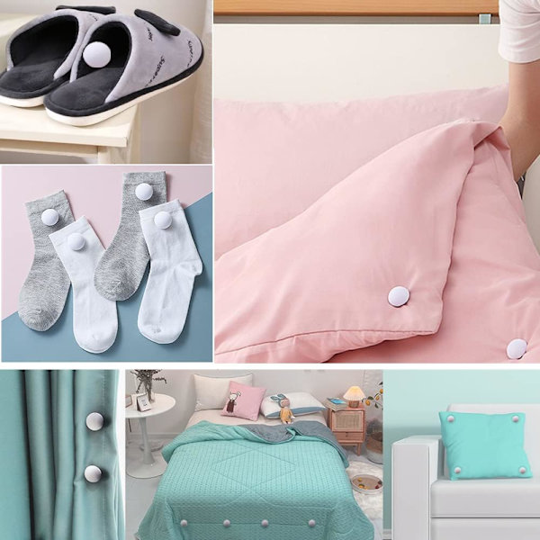 12 stk. Svampe Dyneclips Non Slip Holding Clips Quilt Holder Fixator, til tæppe Sengelagen Gardin Madrasscovers