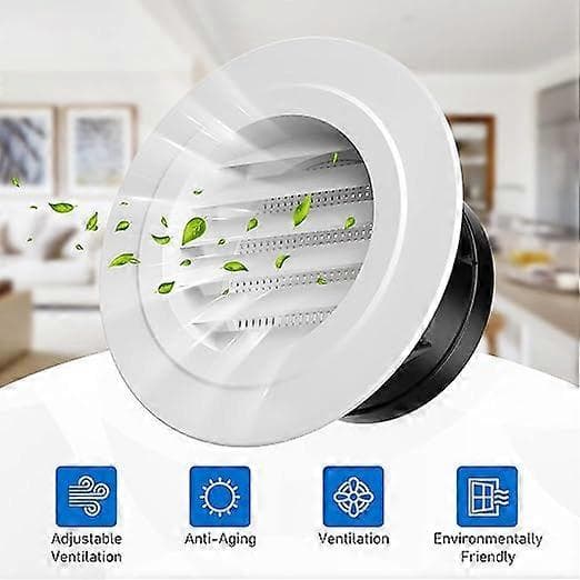100mm Ventilationsutlopp med skyddsgaller - ABS (?100mm)