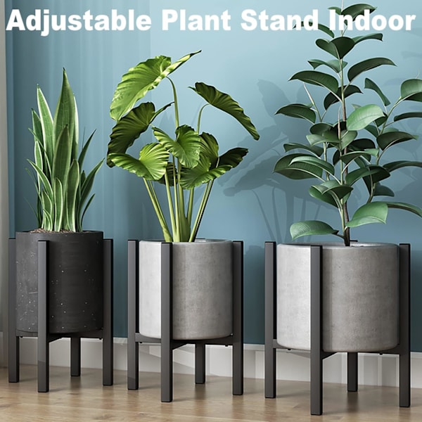 Justerbar Plante Stativ, Indendørs Blomster Stativ, Sort Plante Stativ, Indendørs Udendørs Plante Stativ (Justerbar Bredde 22-30cm)