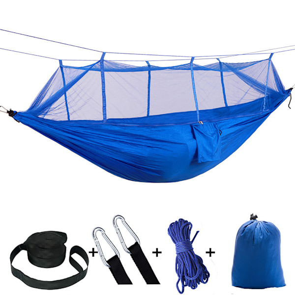 Ultralight hyttysverkko retkeilyriippumatto, hengittävä, nopea Blue 260*140cm