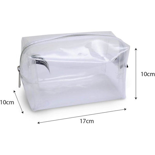 Modepennfodral Stor Transparent Pennafodral Tentamen Genomskinlig Kosmetisk Resa Toalettartiklar Väska Sminkväskor