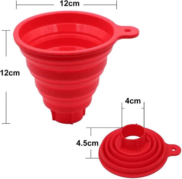 Tratt-set Vikbar Tratt, 3-pack Silikontrattar för Köket