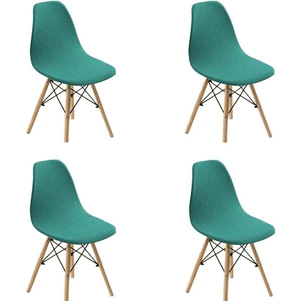 4-pack stolsöverdrag för matsal, stolsöverdrag i tyg, stretchiga stolskydd, dekorativa stolsöverdrag för vardagsrum och matsal Green