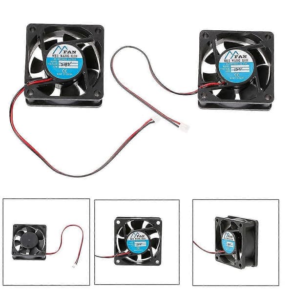 60mm60mm25mm Til DC 12v 24v 2-pin Køler Børsteløs Pc Cpu Til Kabinet Køleventilator