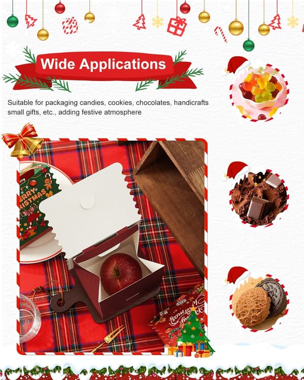 20 st Julklappsaskar, Julaftons Äppelaskar, Julgodisaskar, Nya Festliga Presentförpackningar
