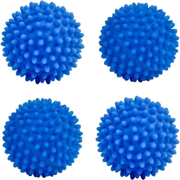 Eco Laundry Torkbollar Återanvändbara silikonmjuka tvättbollar Sköljmedel Alternativ för snabb torkning (4 förpackningar)