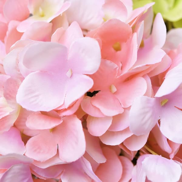 5-pack Konstgjorda Hydrangea Blommor i Silke, Blomsterarrangemang Dekoration 47cm pink