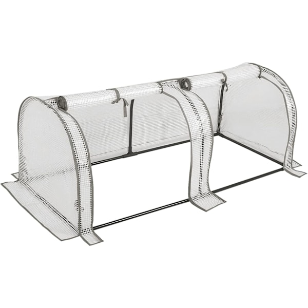 Havedrivhus - Gennemskinnelig PE Presenning - 180x90x90cm - Beskyttelse mod Regn og Sne - Hvid