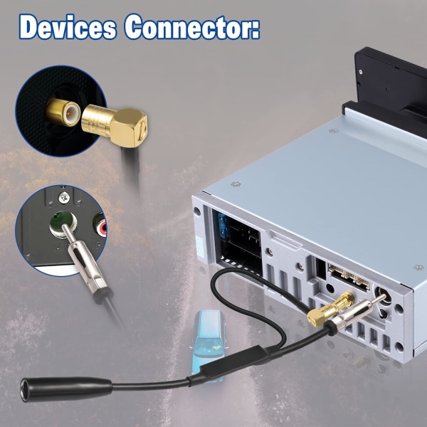 Antenne Splitter Bil Splitter SMB Adapter DIN Stik Bilantenne Bilradio DAB Antenne til Bilradio