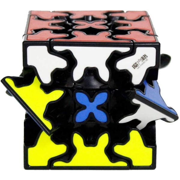 Gear Cube 3x3 Glat 3D Puzzle med Stativ (Sort)