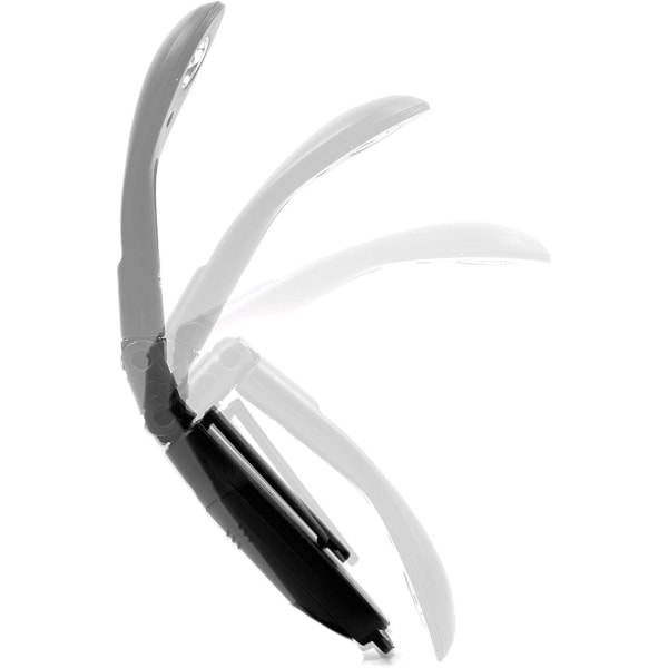 Justerbar Clip-on Boglæsningslampe med Foldbar Batteri (Sort)