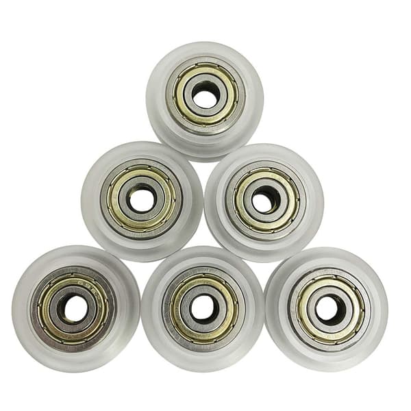 6 stk. 3D-printer CNC-polycarbonat-erstatningslejer, der er kompatible med CR-7, CR-8, CR-10, CR10S, 3 Pro Clear