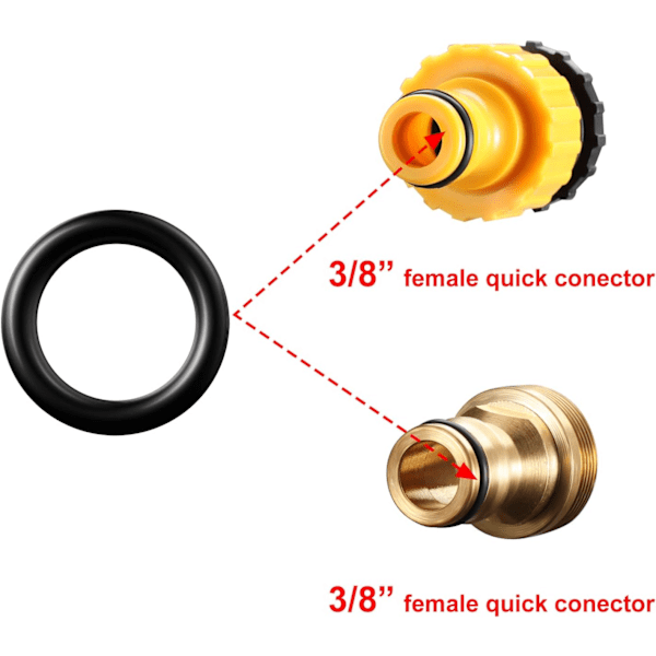 50 stycken tryckbricka O-ringar ersättning för 1/4 tum, 3/8 tum, M22 snabbkoppling (O-ring, 50 stycken)