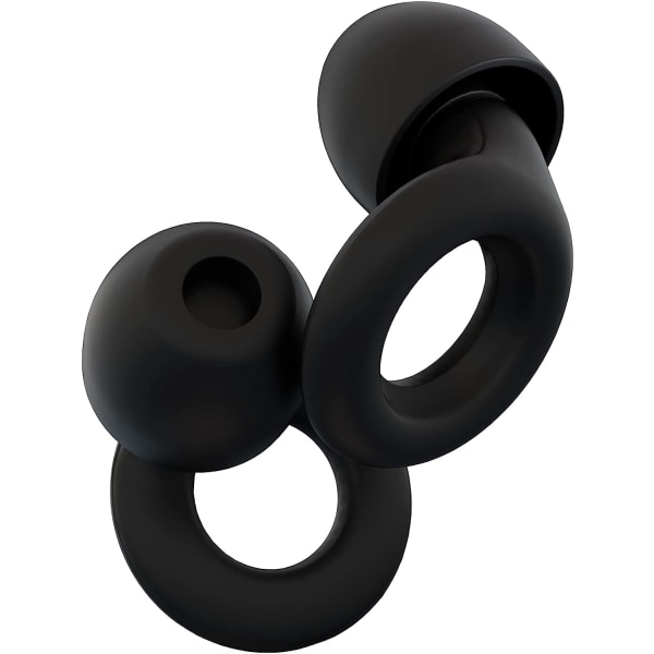 Ear Plugs for Sleep – Super Soft, Reusable Hearing Protection in Flexible Silicone for Noise Reduction & Flights,Black