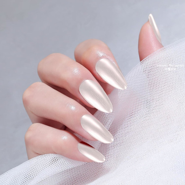 Vit pärla krom nagelpulver, iriserande aurora pulver metallisk spegeleffekt pigment pärlemor sjöjungfru pigment pärla glitter damm kit